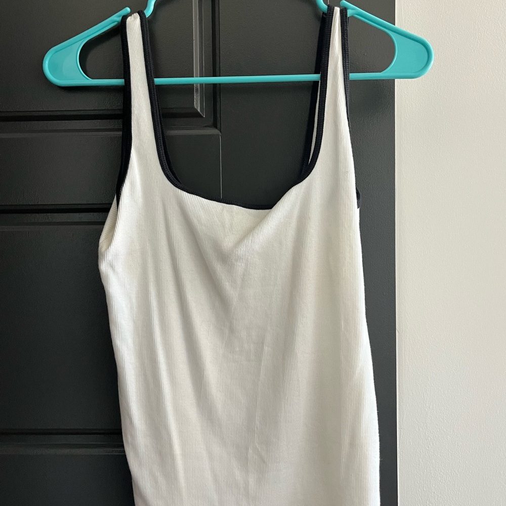 Abercrombie & Fitch White & Black Tank Top